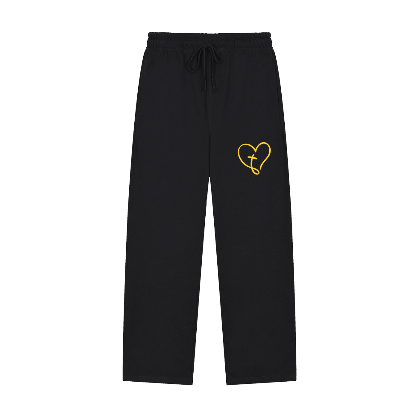“Loved by Christ” Straight-Leg Bottoms [Black]
