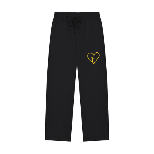 “Loved by Christ” Straight-Leg Bottoms [Black]