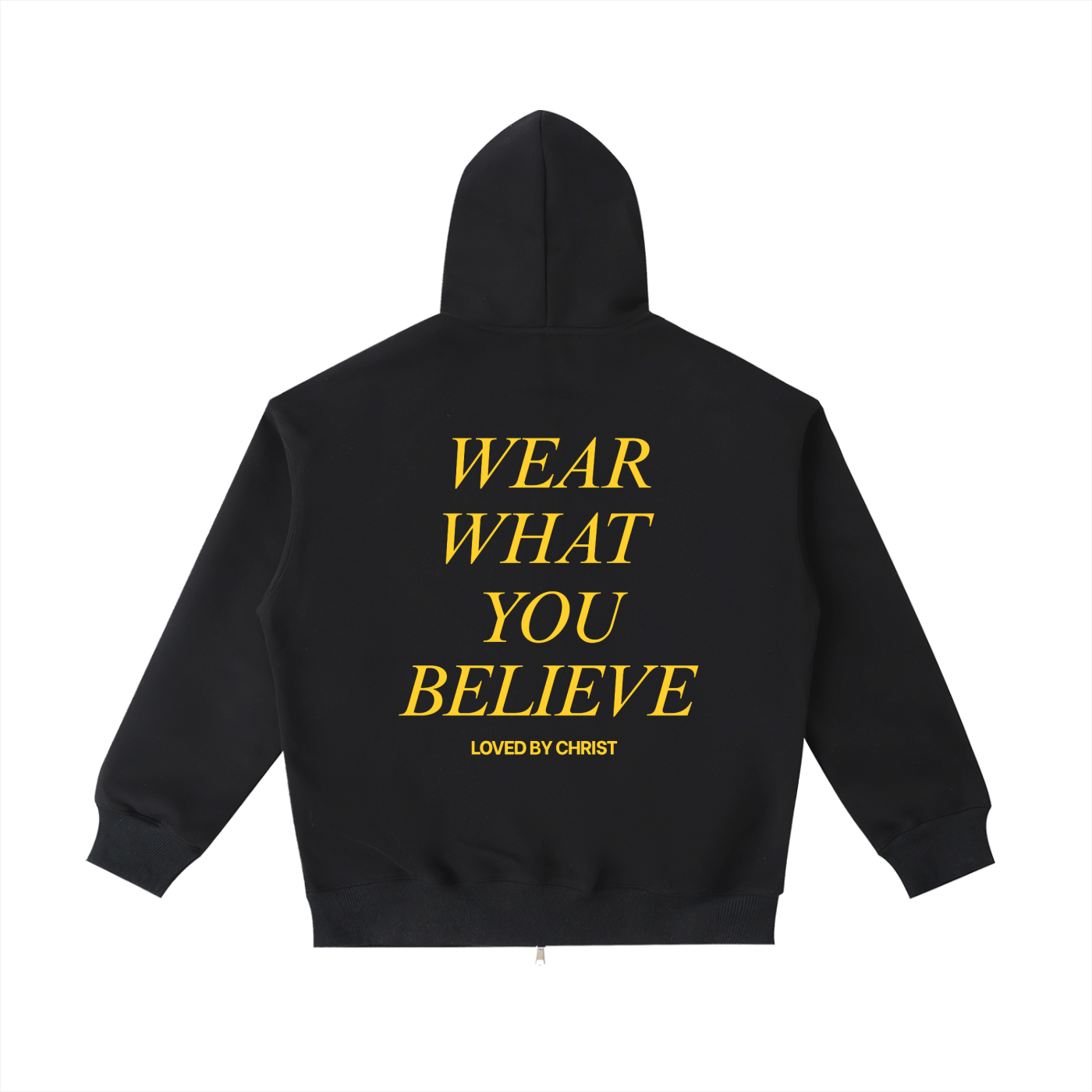 “Loved by Christ” Essential Heavyweight Hoodie [Black]