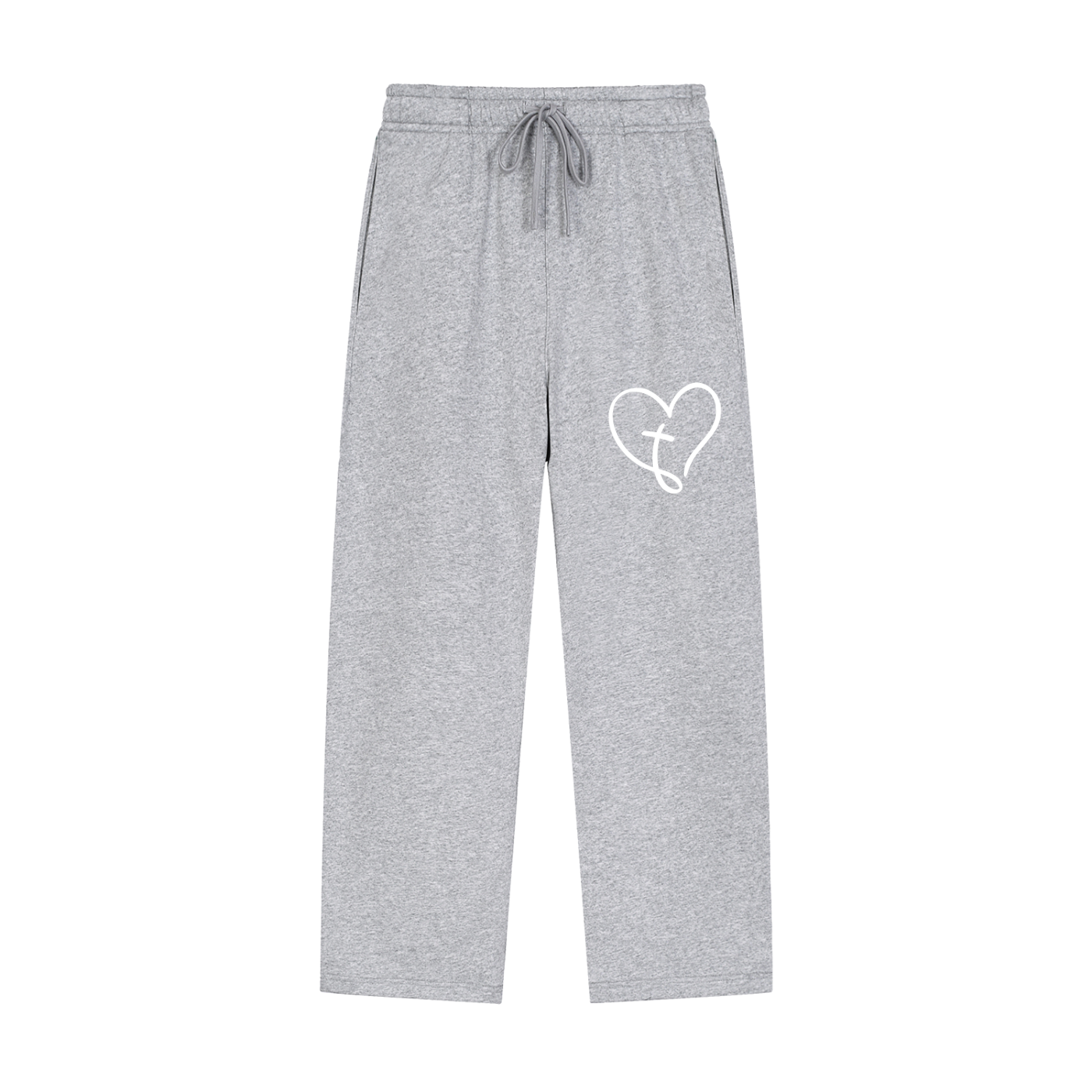 “Loved by Christ” Straight-Leg Bottoms [Grey]
