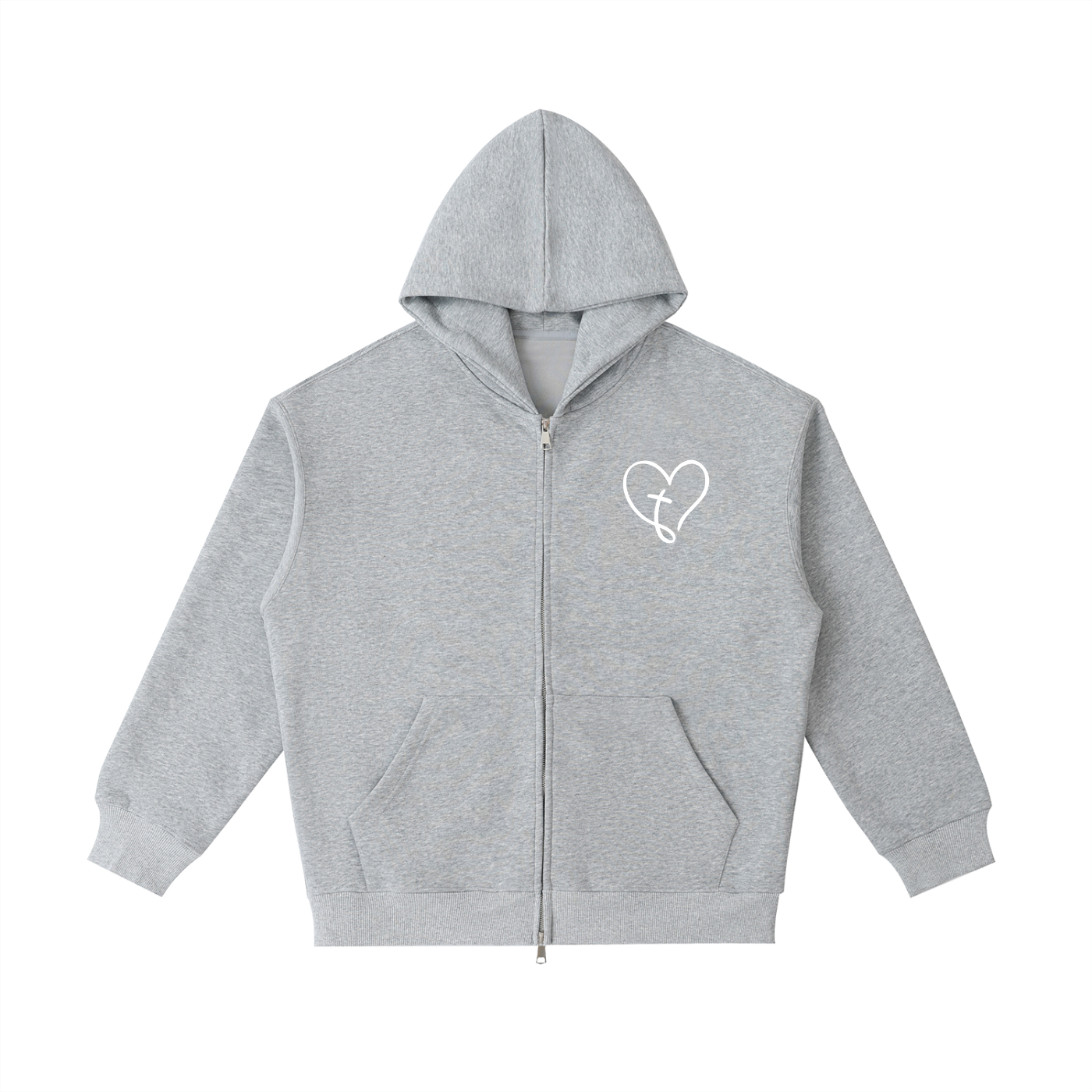 “Loved by Christ” Essential Heavyweight Hoodie [Grey]