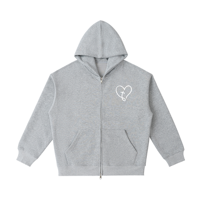 “Loved by Christ” Essential Heavyweight Hoodie [Grey]