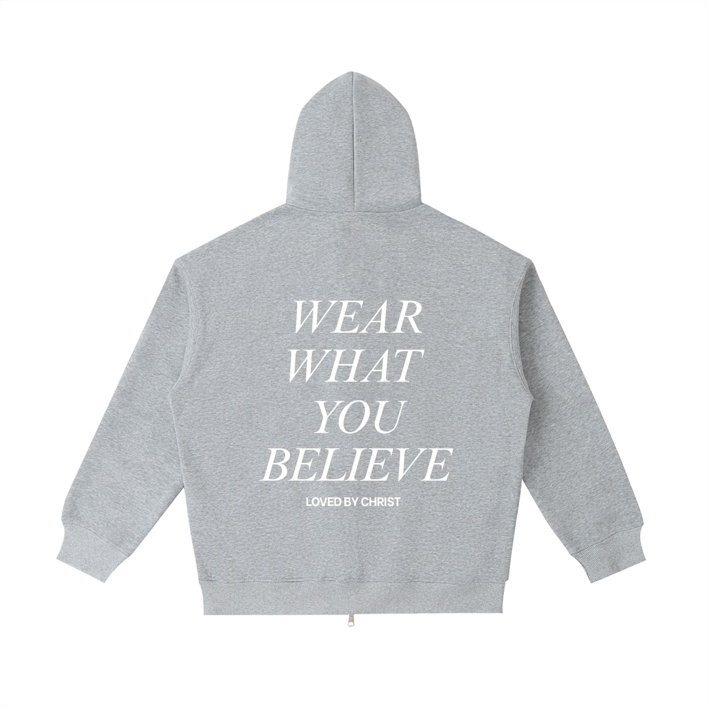 “Loved by Christ” Essential Heavyweight Hoodie [Grey]